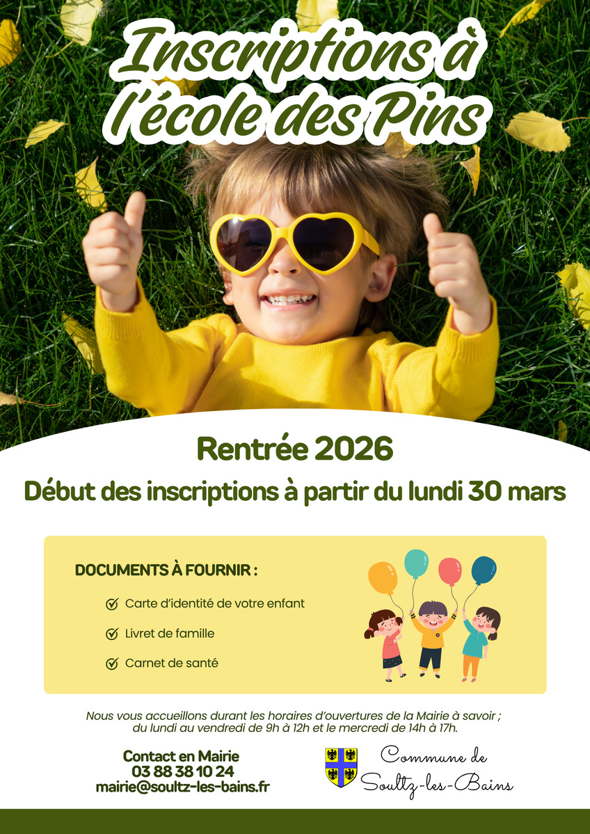 Inscription à l'école des Pins