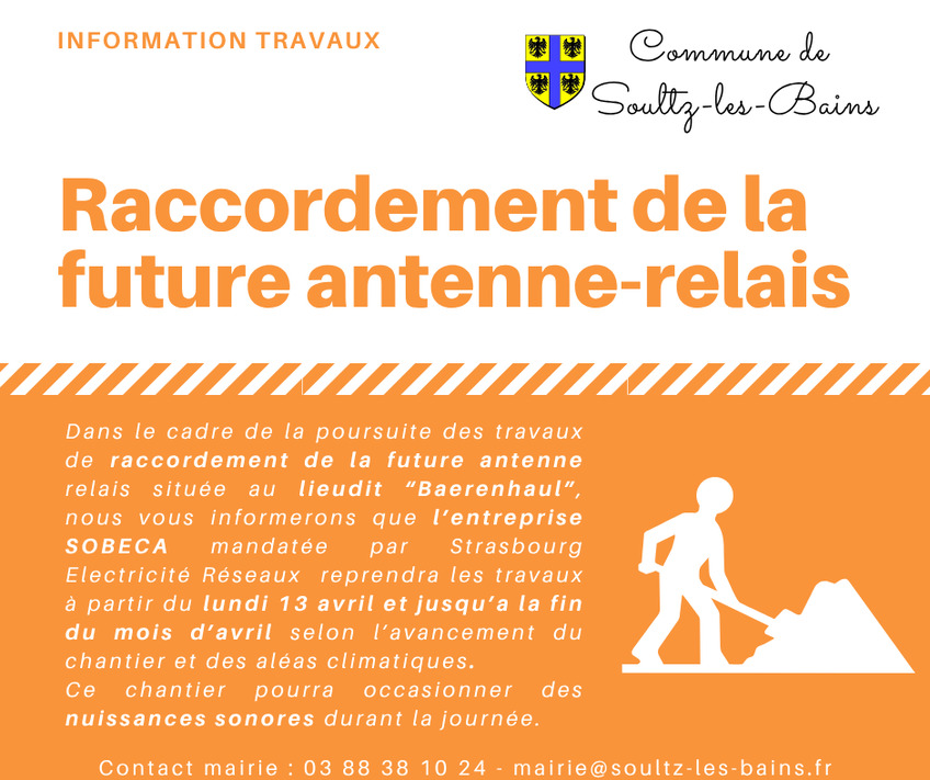 Raccordement de la future antenne-relais