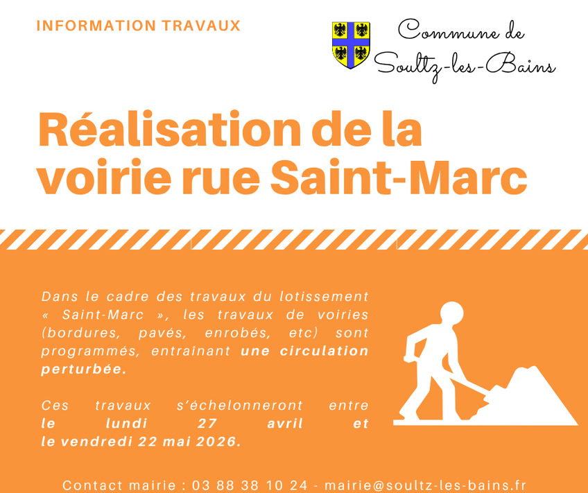 Réalisation de la voirie rue Saint-Marc