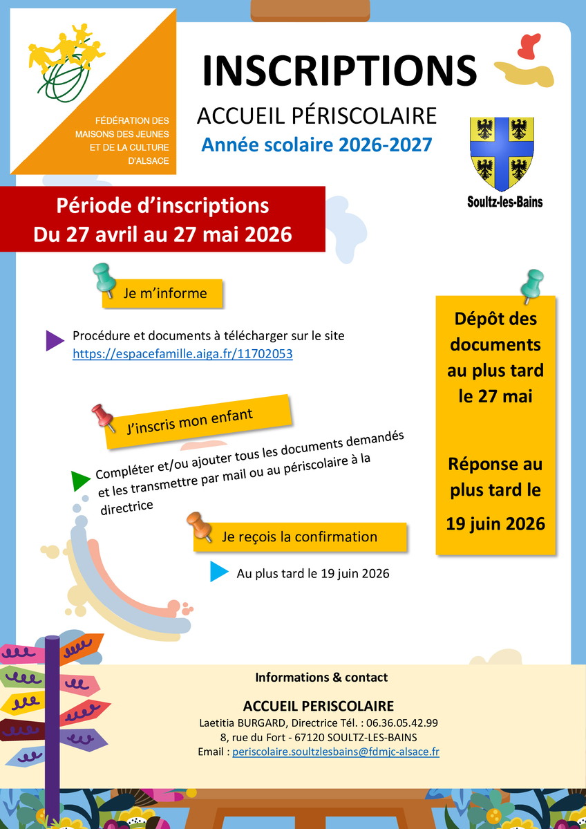 Inscription au périscolaire des Pins