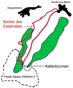 Carte schématique du parcours des Casemates